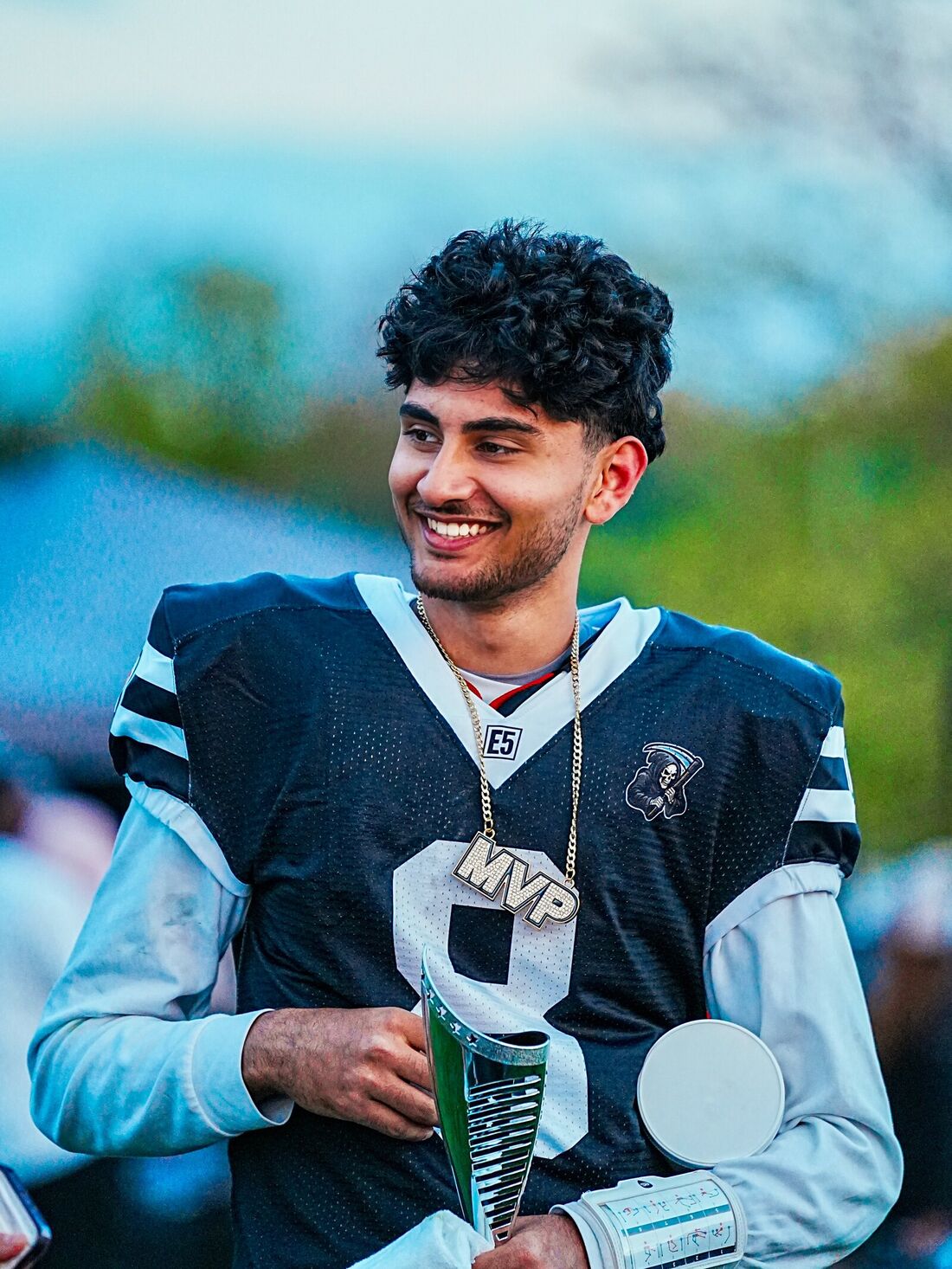 Adam Hydari, American football MVP, Loughborough athlete
